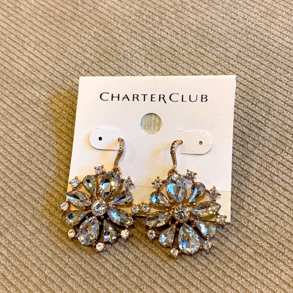 **NWT** Charter club rose gold earrings